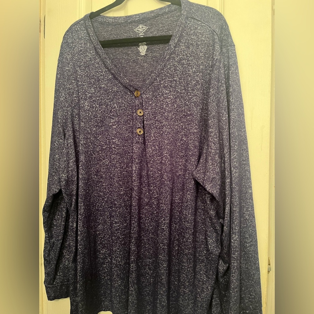 3X St. John's Bay Dark Blue Long Sleeve Tee